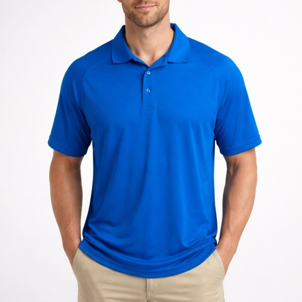 Ogio Polo Shirt Blue Mens Large Golf Performance Athletic Casual Workwear Course